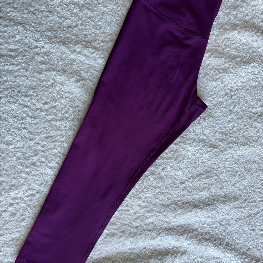 90 Degree By Reflex Purple Capri Leggings Active Wear